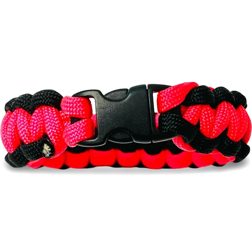 Hot Pink & Black Paracord Bracelet